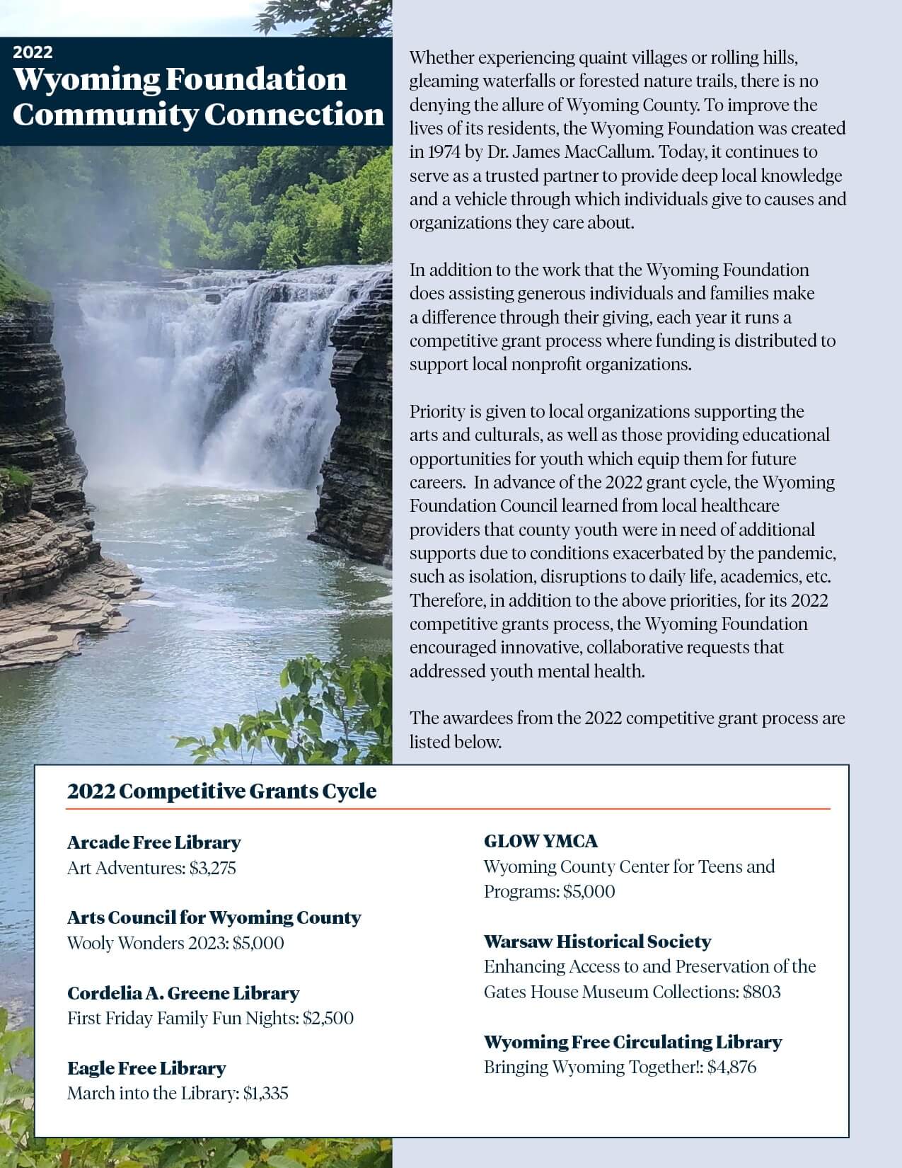 Wyoming Foundation About Community Foundation for Greater Buffalo